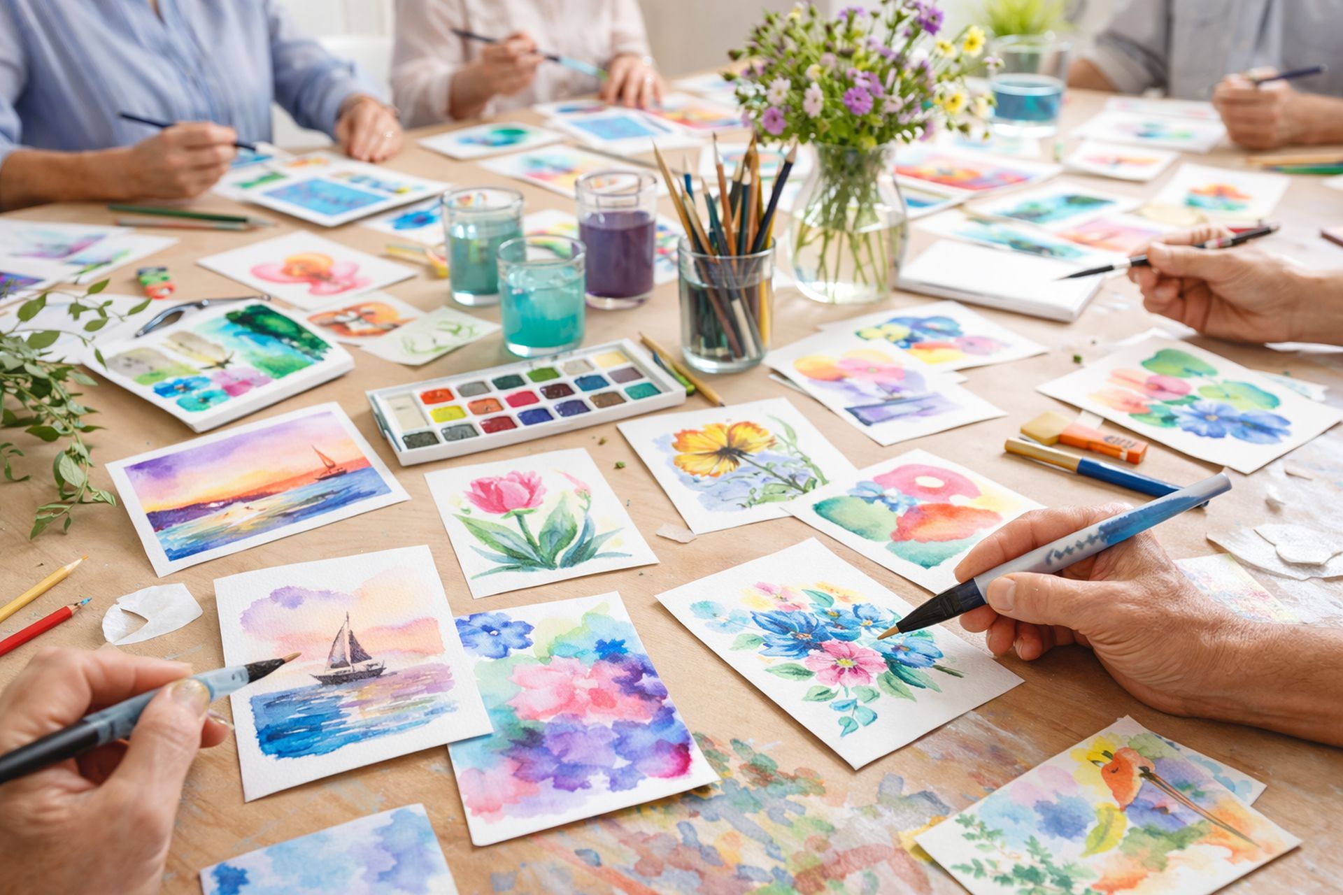 Aquarellmalkurs Postkarten mit Sabrina*