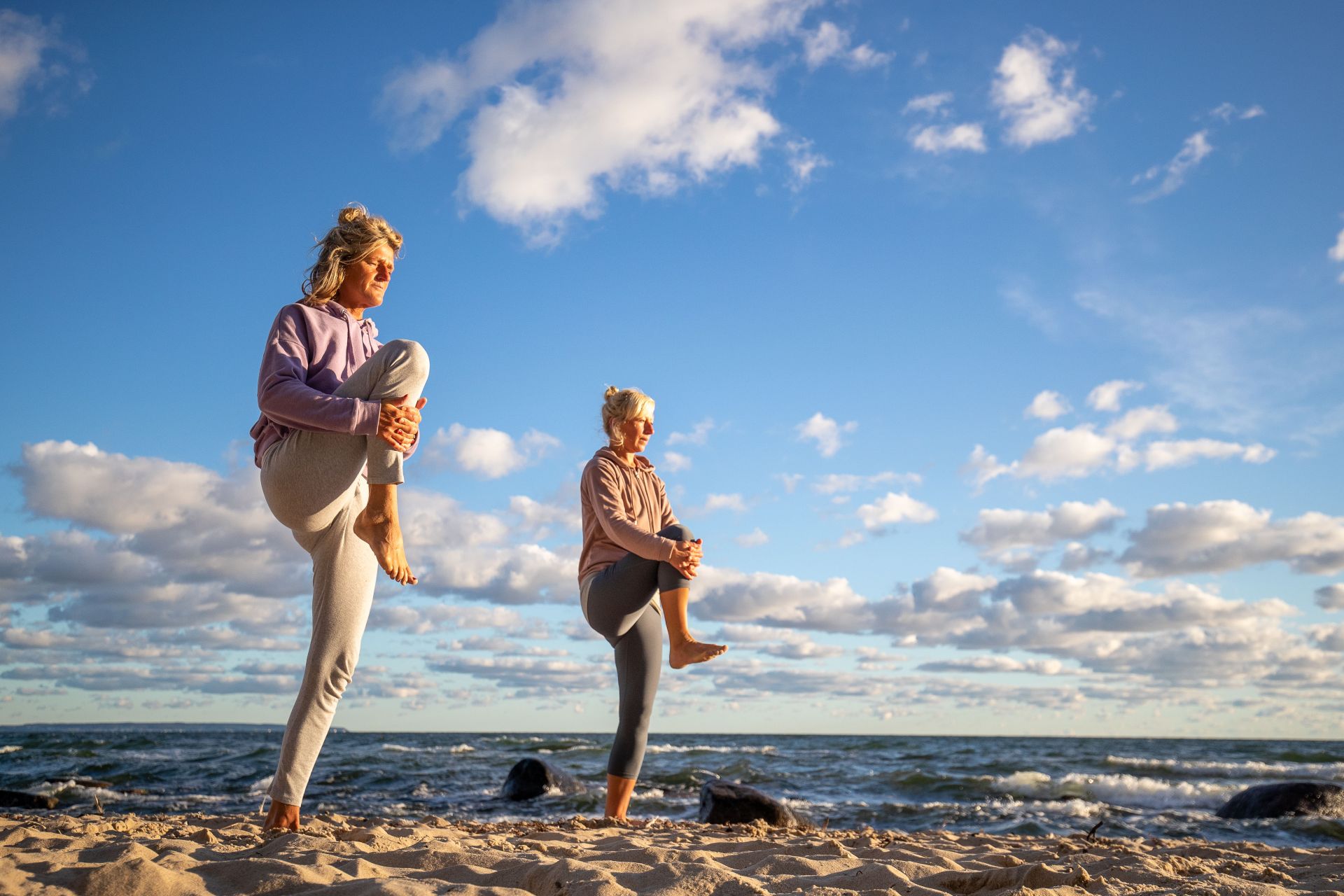 Pilates am Strand