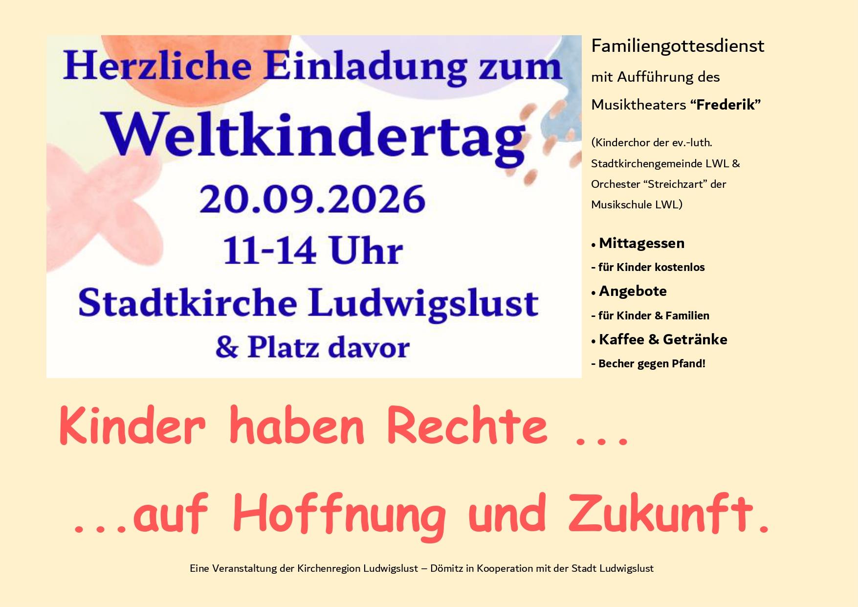 Weltkindertag - Kinder haben Rechte ... auf Hoffnung und Zukunft!