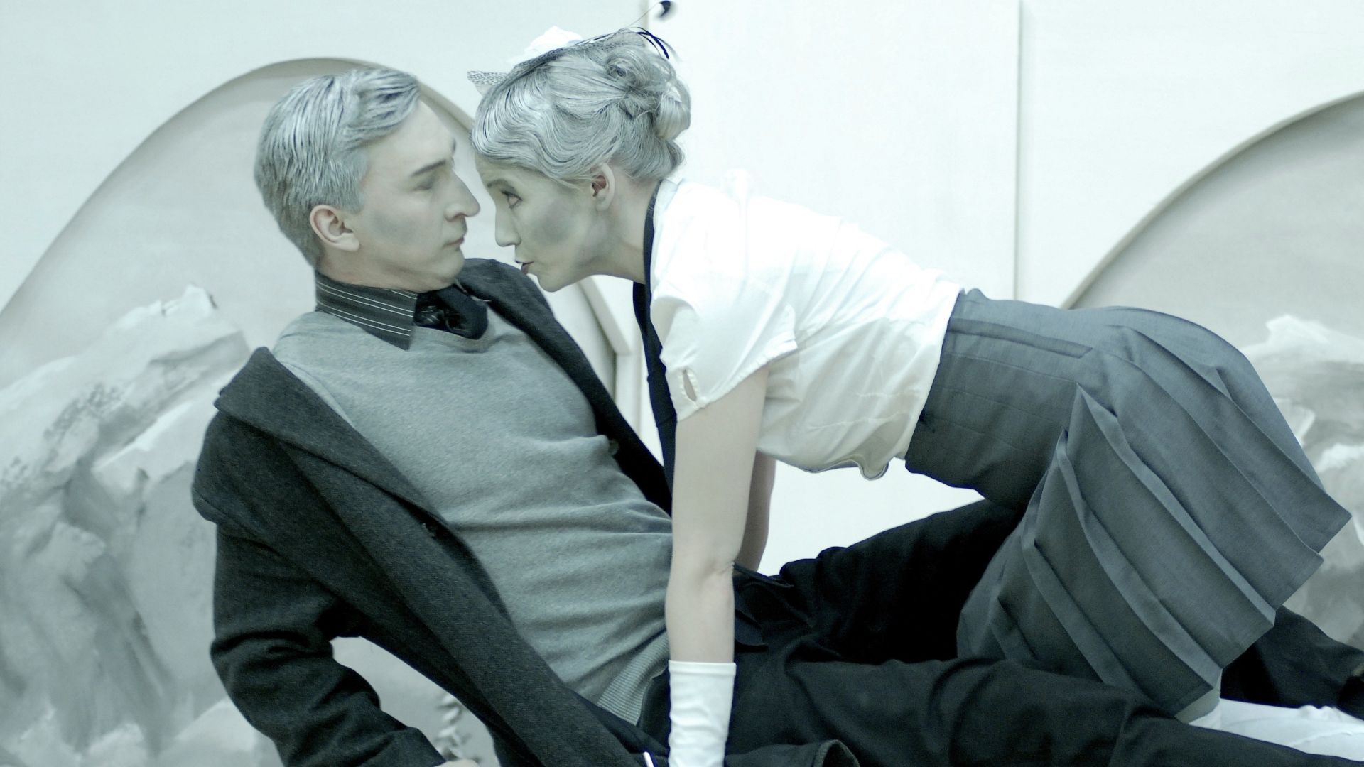 Drei Männer im Schnee