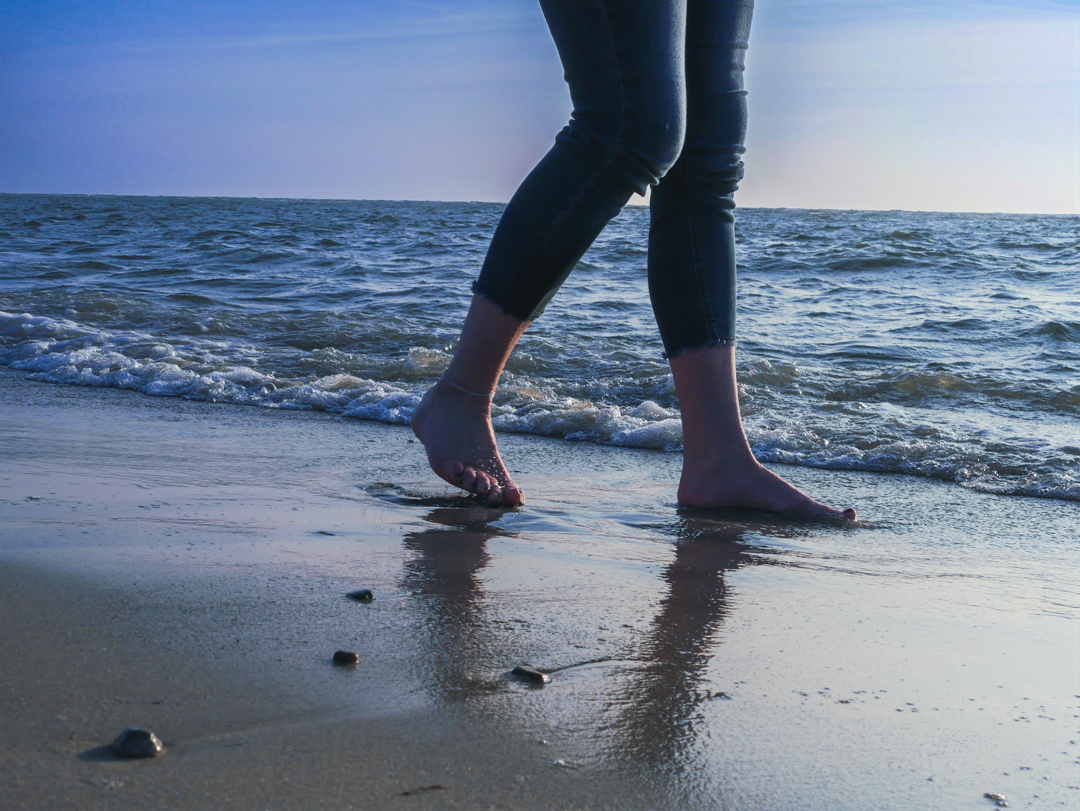 Barefoot hike